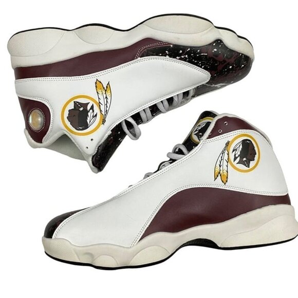 Unbranded Redskins Tribal Feather Native American Sneakers White Mens 46 - Picture 5 of 9